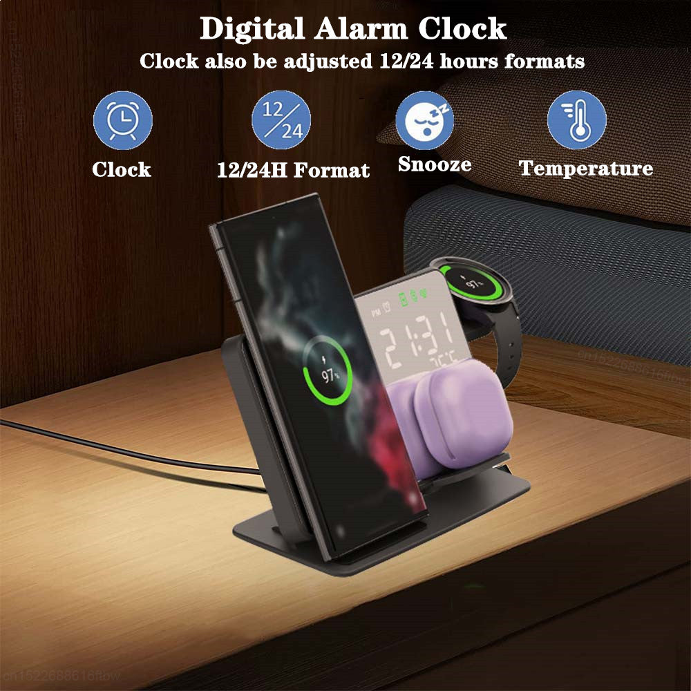 S928 Wireless Charger with Alarm Clock for Samsung