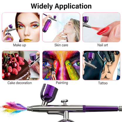 Nail Art Airbrush Rechargeable Kit with Compressor