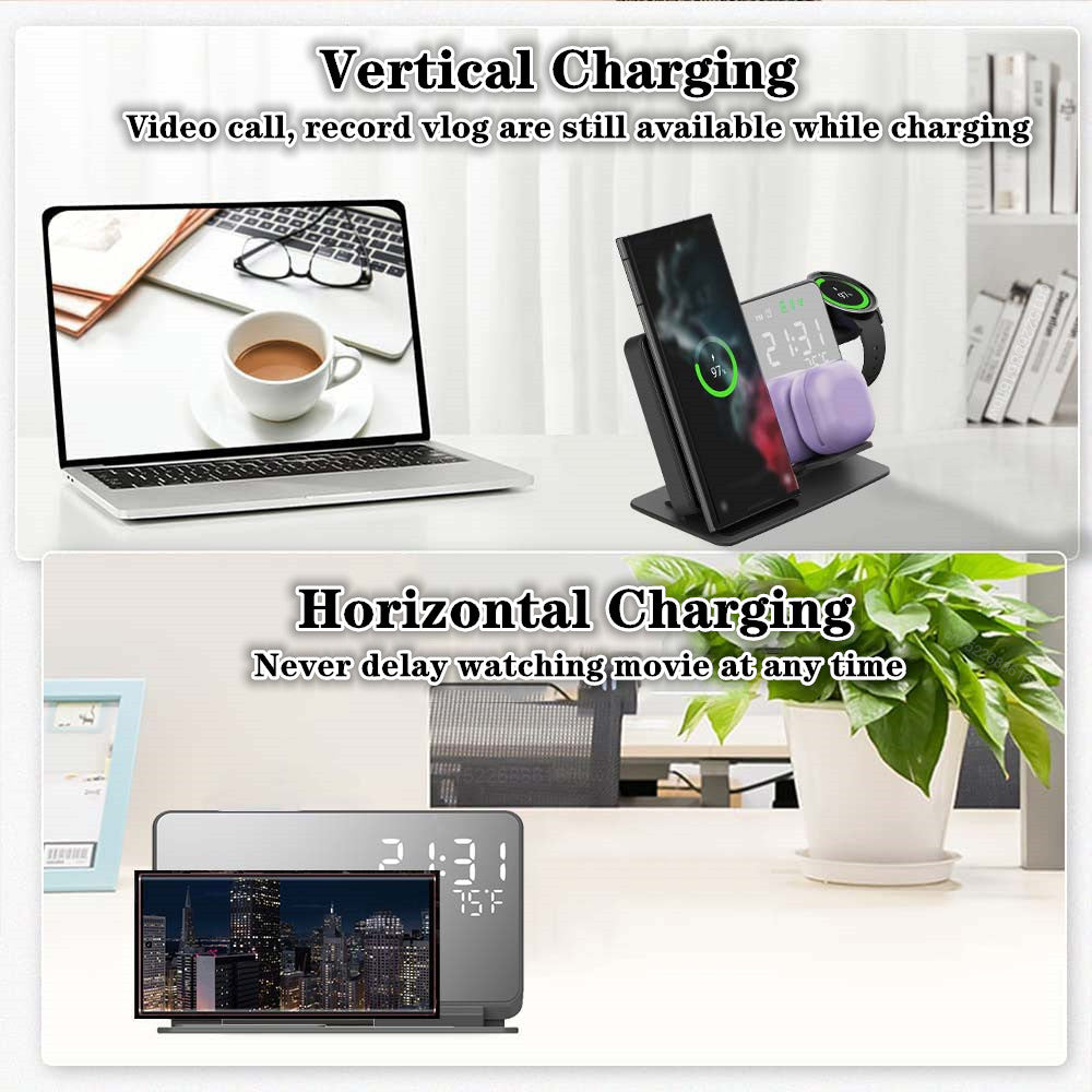 S928 Wireless Charger with Alarm Clock for Samsung