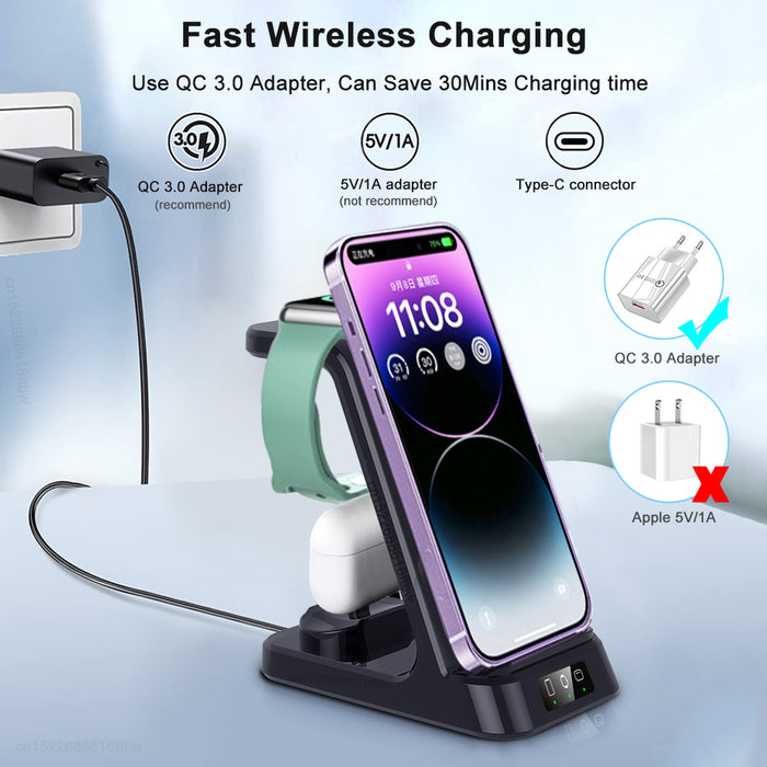 3 in 1 Wireless Charging Station for iPhone and Apple Watch丨RAUGEE — RAUGEE  Official Website