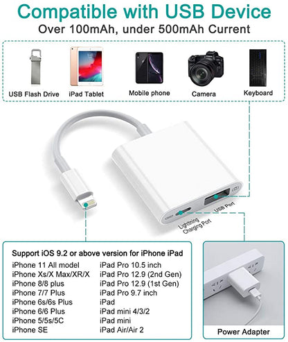 i9 Adapter with Charging Port for iPhone